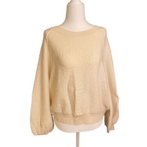 Free People Found My Friend Sweater XS New with Tags Cream Ivory